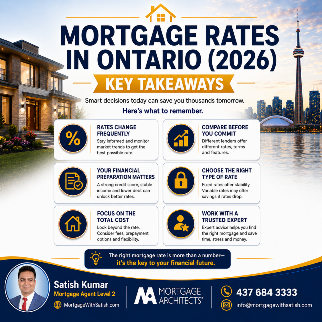 How mortgage rates work in Ontario showing the main factors that influence mortgage interest rates, including lender funding costs, operating expenses, and profit margins.